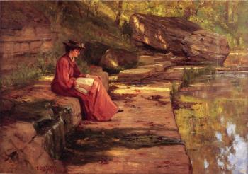 Theodore Clement Steele : Daisy by the River